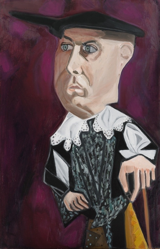 Contemporary painting - Oil paint : Nouar dressed as a 17th century Dutch Bourgeois