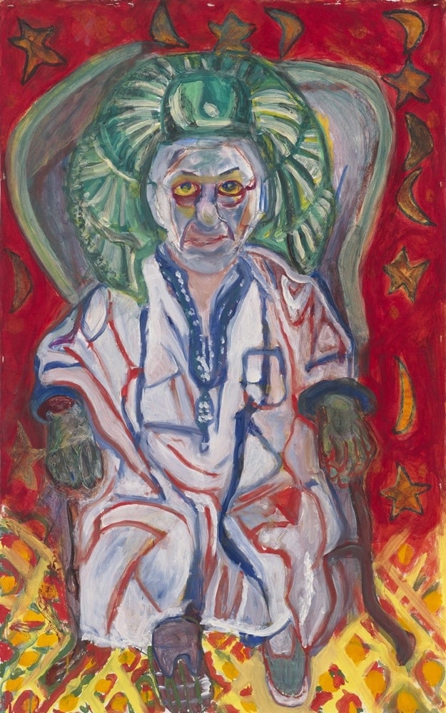 Drawing, pastel on paper: Gerard Beringer with the Egyptian headdress
