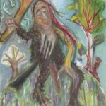 Painting - The wild man - Pastel and gouache